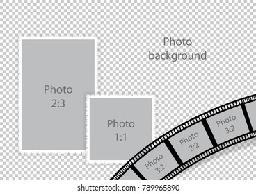 Wedding frames for photomontage. Vector illustration