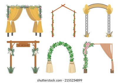 A wedding gate full of flowers, couple love.