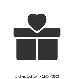 Wedding Gift Box Icon - Love Gift Box Icon