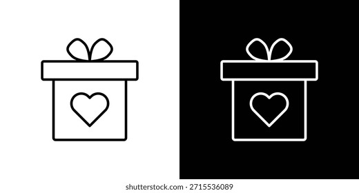 Icono de regalo de Boda en diseño de línea. Iconos de trazo editables.