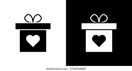 Ilustración vectorial de iconos de regalo de Boda - iconos de vector de estilo negro de alta calidad