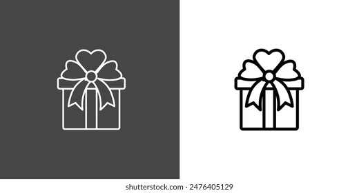 Wedding gift Outline Icon Vector Illustration