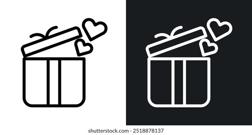 Wedding Gift outlined icon vector collection.