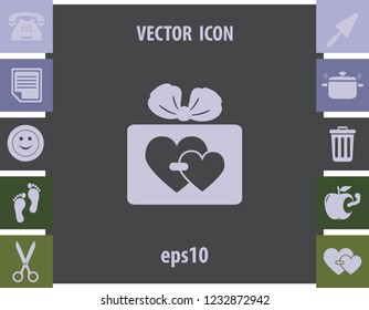 Wedding gift, vector icon