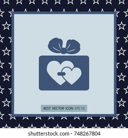 Wedding gift, vector icon