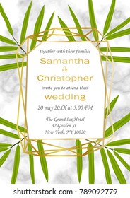 Wedding Glamorous Inviration with Bamboo Leaves