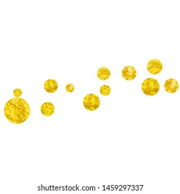 Wedding glitter confetti with dots on isolated backdrop. Shiny random sequins with metallic sparkles. Design with gold wedding glitter for party invitation, bridal shower and save the date invite.