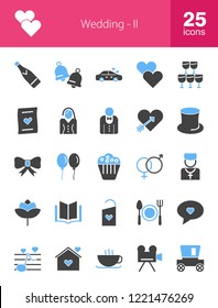 Wedding Glyph Icons