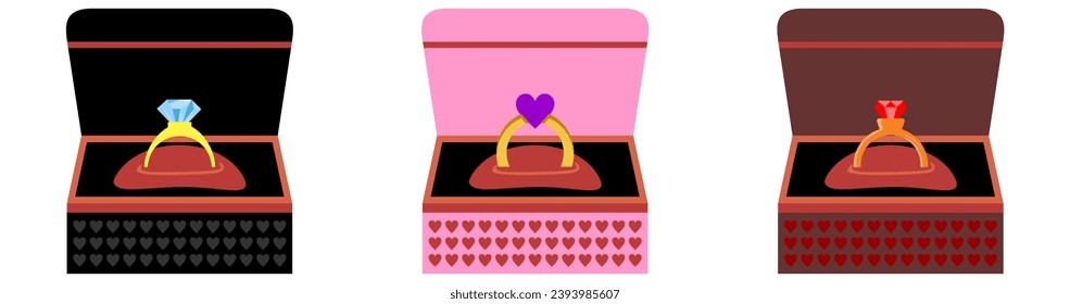 Wedding gold Rings. Vector illustration.