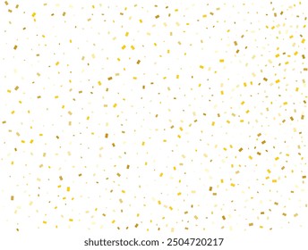 Wedding Golden Rectangles Confetti Background. Vector illustration