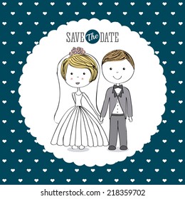 wedding graphic design , vector illustration