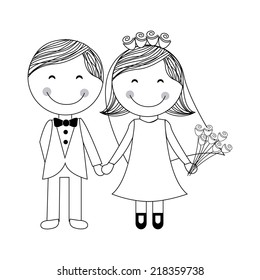 wedding graphic design , vector illustration