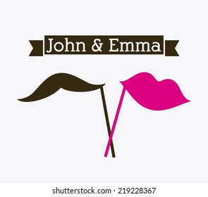 wedding graphic design , vector illustration