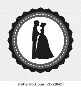wedding graphic design , vector illustration