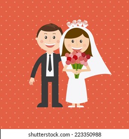 wedding graphic design , vector illustration