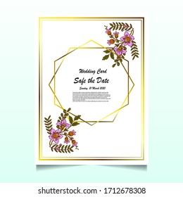 Una tarjeta de saludo de boda es algo importante en una boda, esta vez la diseñé con un tema de boda de lujo en forma de un adorno floral con un dibujo a mano