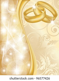 Wedding greeting card, vector illustration