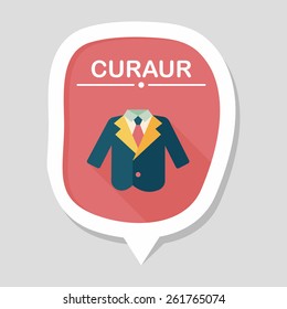 wedding grom suit flat icon with long shadow,eps10