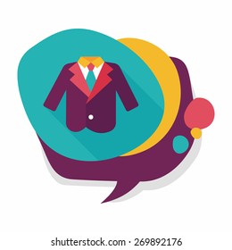 wedding grom suit flat icon with long shadow,eps10