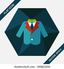 wedding grom suit flat icon with long shadow,eps10