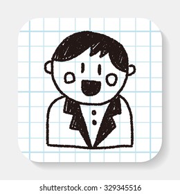 wedding groom doodle drawing