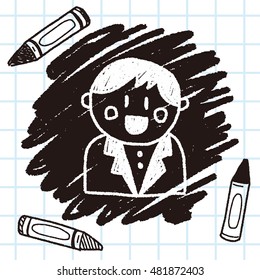 wedding groom doodle drawing