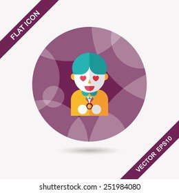 wedding groom flat icon with long shadow,eps10