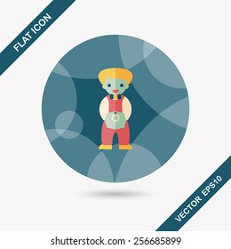 wedding groom flat icon with long shadow,eps10