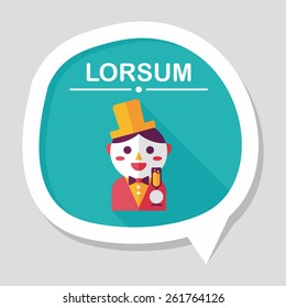 wedding groom flat icon with long shadow,eps10