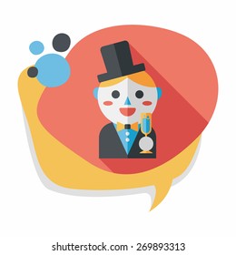 wedding groom flat icon with long shadow,eps10