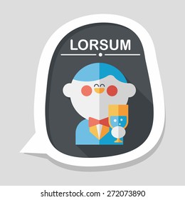 wedding groom flat icon with long shadow,eps10