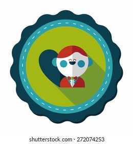 wedding groom flat icon with long shadow,eps10
