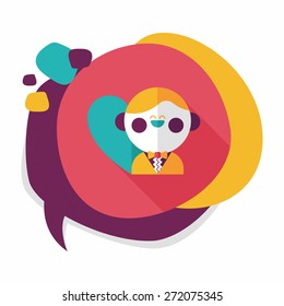 wedding groom flat icon with long shadow,eps10
