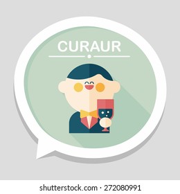 wedding groom flat icon with long shadow,eps10