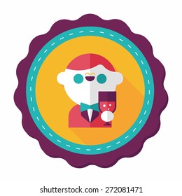 wedding groom flat icon with long shadow,eps10