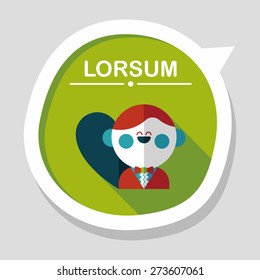 wedding groom flat icon with long shadow,eps10