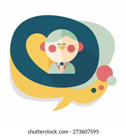 wedding groom flat icon with long shadow,eps10