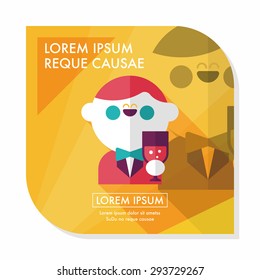 wedding groom flat icon with long shadow,eps10