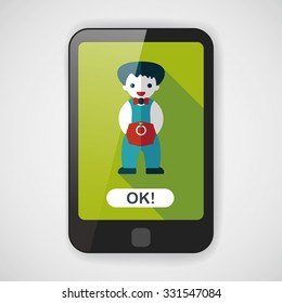 wedding groom flat icon with long shadow,eps10