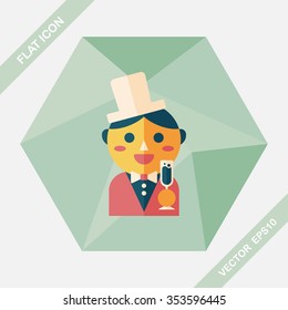 wedding groom flat icon with long shadow,eps10