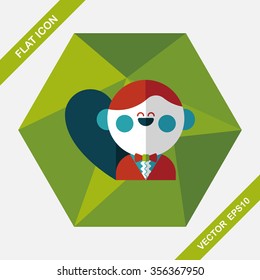wedding groom flat icon with long shadow,eps10