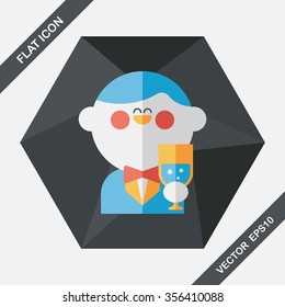 wedding groom flat icon with long shadow,eps10