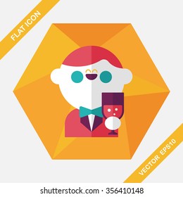 wedding groom flat icon with long shadow,eps10