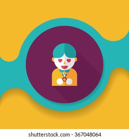 wedding groom flat icon with long shadow,eps10