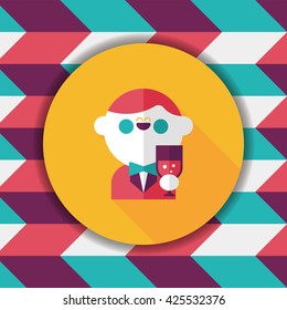 wedding groom flat icon with long shadow,eps10