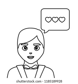 wedding groom man speech bubble love
