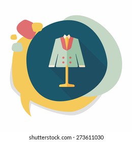 wedding groom suit flat icon with long shadow,eps10