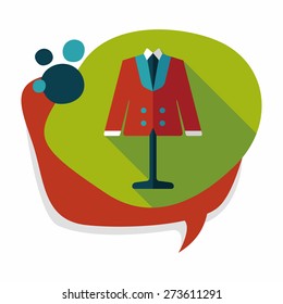 wedding groom suit flat icon with long shadow,eps10
