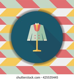 wedding groom suit flat icon with long shadow,eps10