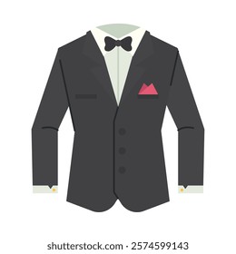 wedding groom tuxedo isolated design